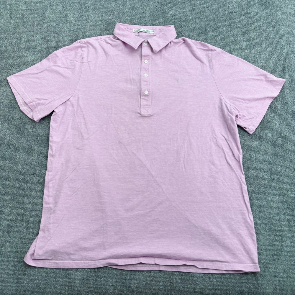 CRIQUET Polo Shirt Mens XXL 2XL Purple‎ 100% Organic Cotton Short Sleeve